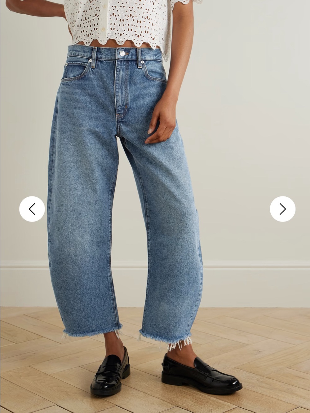 NWT Frame The Bubble High Rise Crop Barrel Leg Jeans Pants Size 28